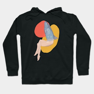 sitting REVERSE MERMAID Hoodie